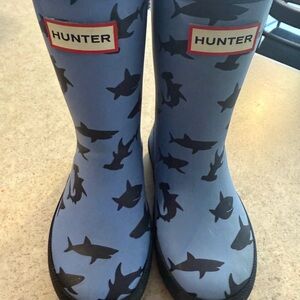 Hunter Blue Shark first rain boots
